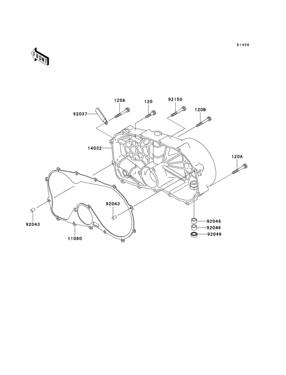 VN800 Крышки двигателя правые