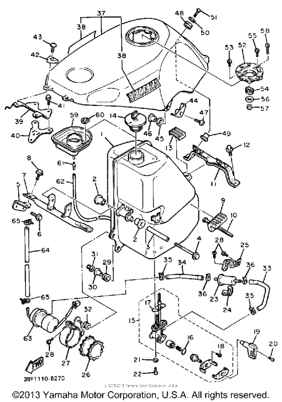 FZR400W Топливный бак