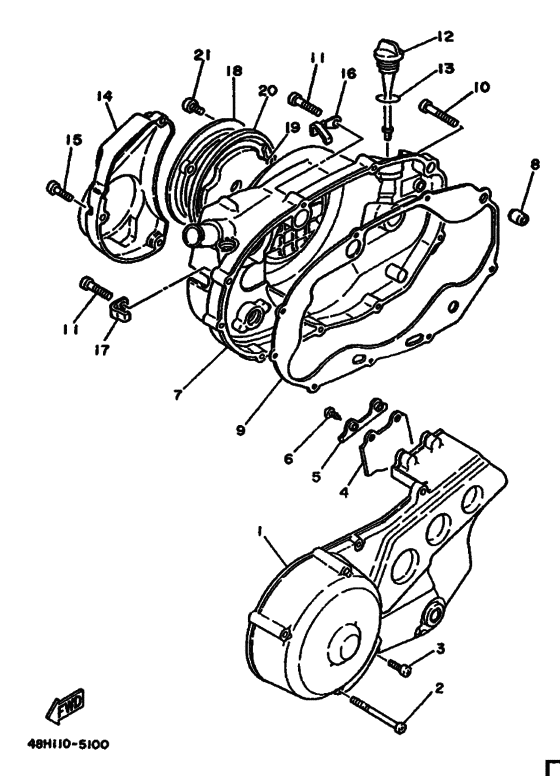 Crankcase cover ass`y  (v