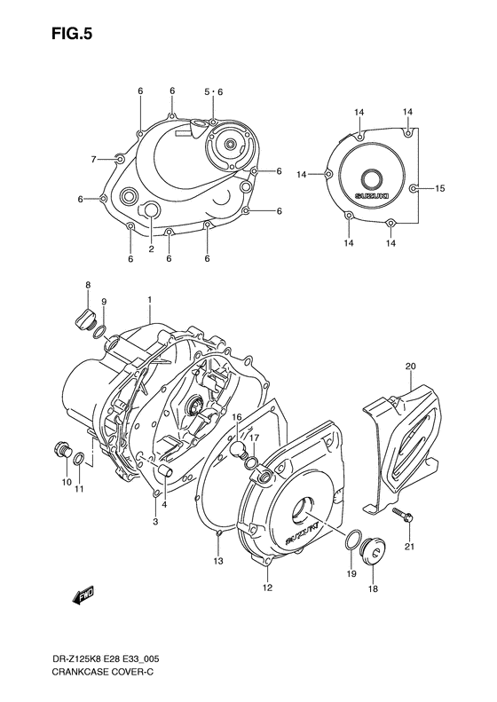 Crankcase cover ass`y  (v