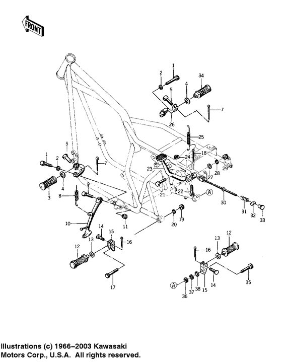 Footrests/stand/brake pedal