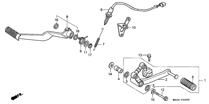 Brake pedal/ change pedal