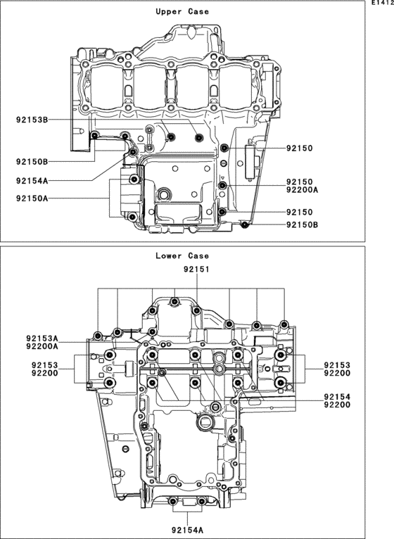 ZX1000 Болты крепления картера