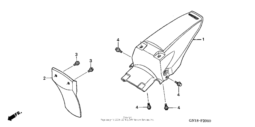 XR80R Задний бампер