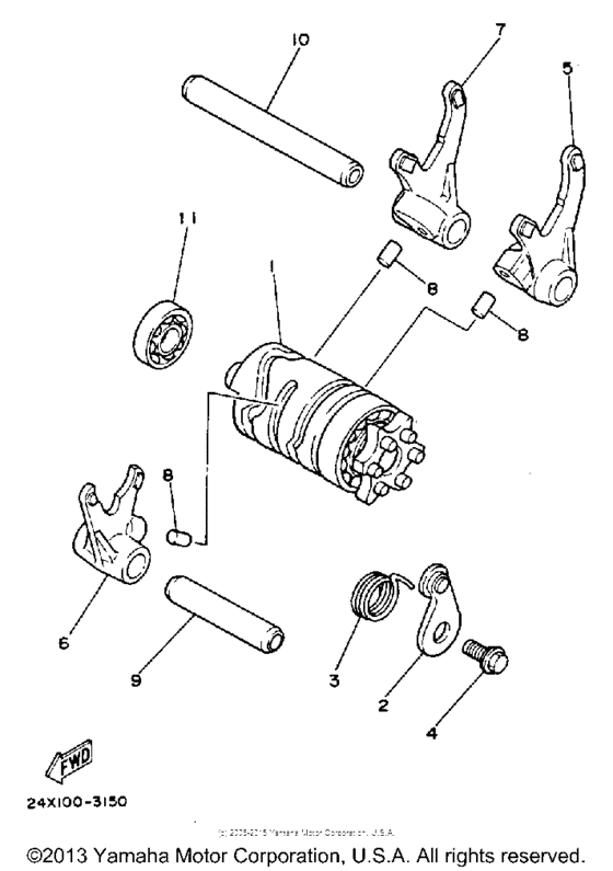Shift cam-fork