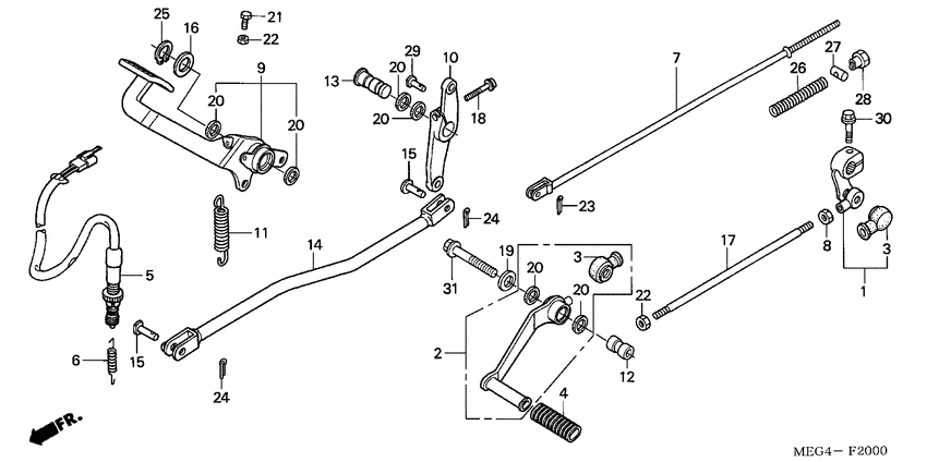 Brake pedal assy