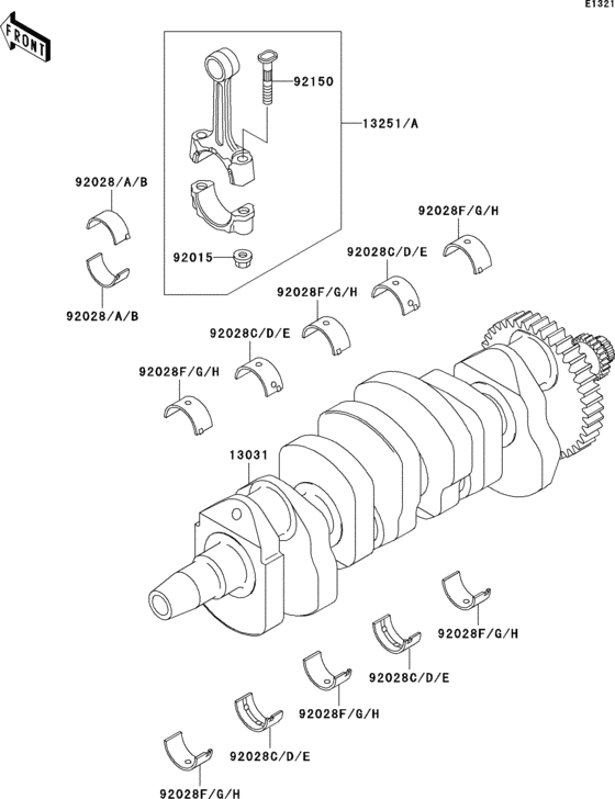 ZX900 Коленвал