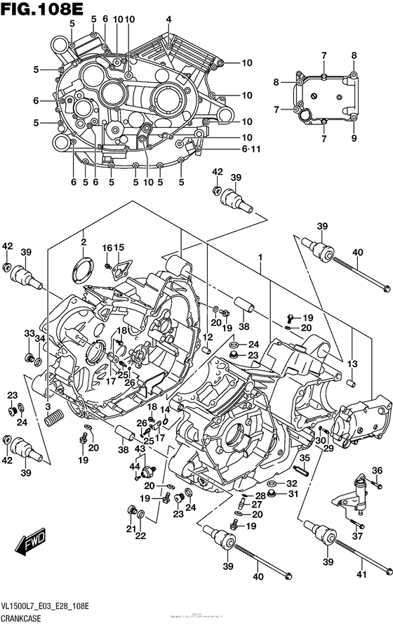 Crankcase (Vl1500Tl7 E03)