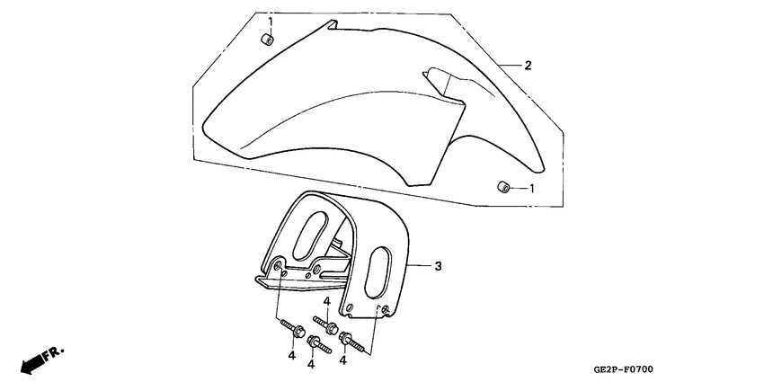 NSR50F Переднее крыло