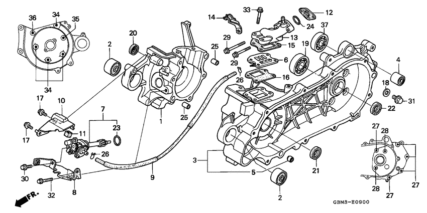 Crankcase/oil pump