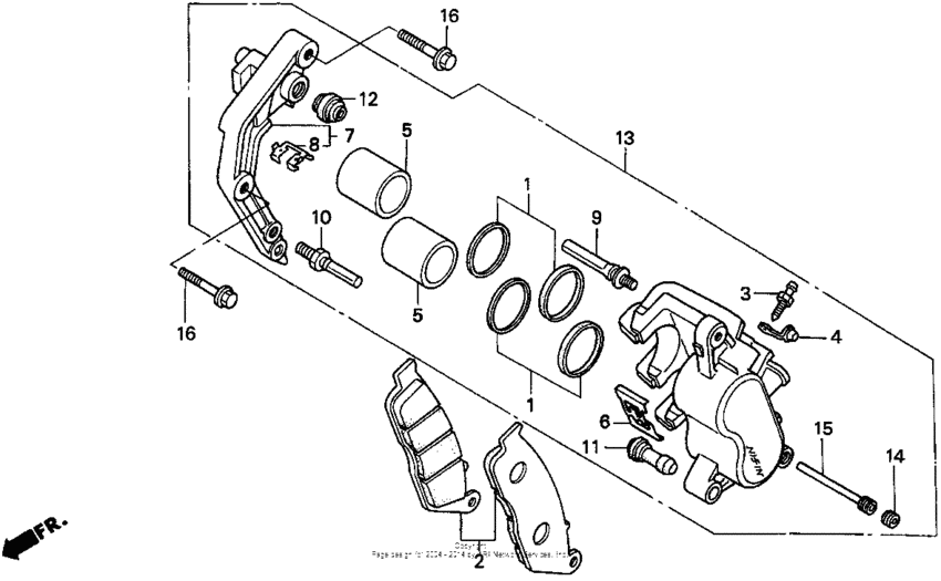 VT600CD Передний суппорт