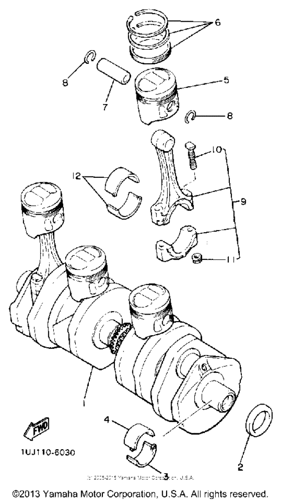 FZ600TC Коленчатый вал и Поршень