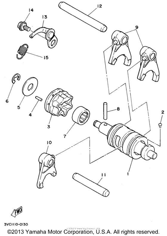 Shift cam - shift fork