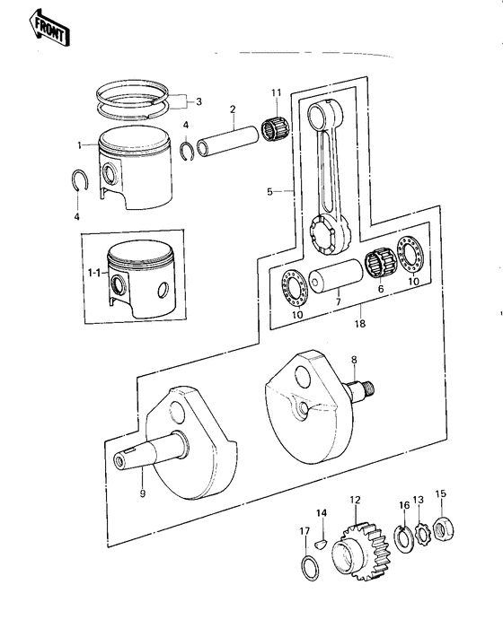 Crankshaft/piston
