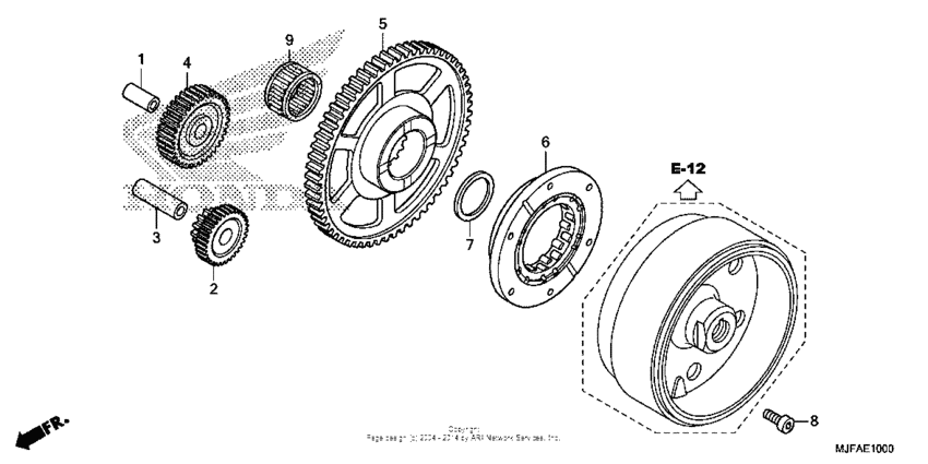CTX700N DCT Муфта стартера