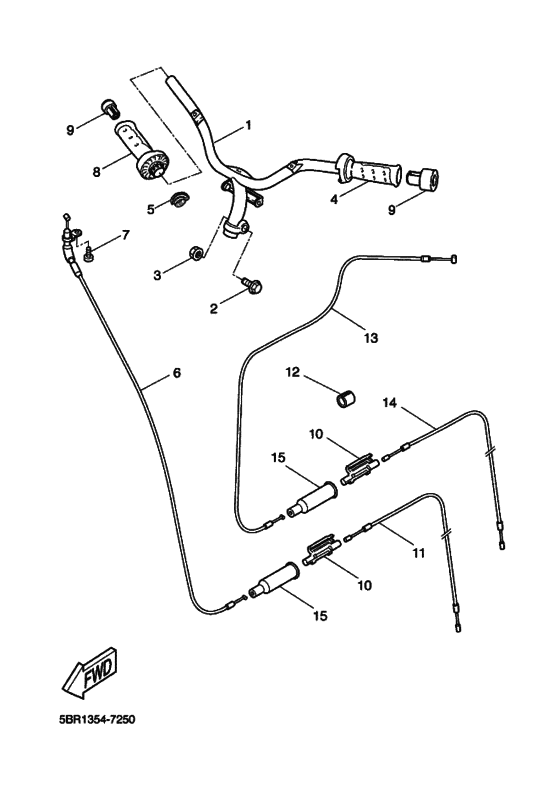 YQ50 Рулевой рычаг и кабель
