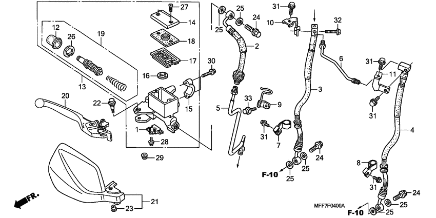 Fr. brake master cylinder