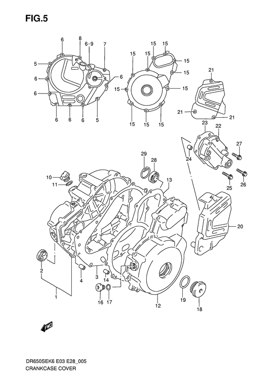Crankcase cover ass`y  (v