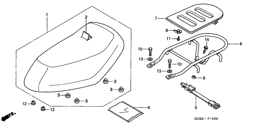 Seat/rear carrier