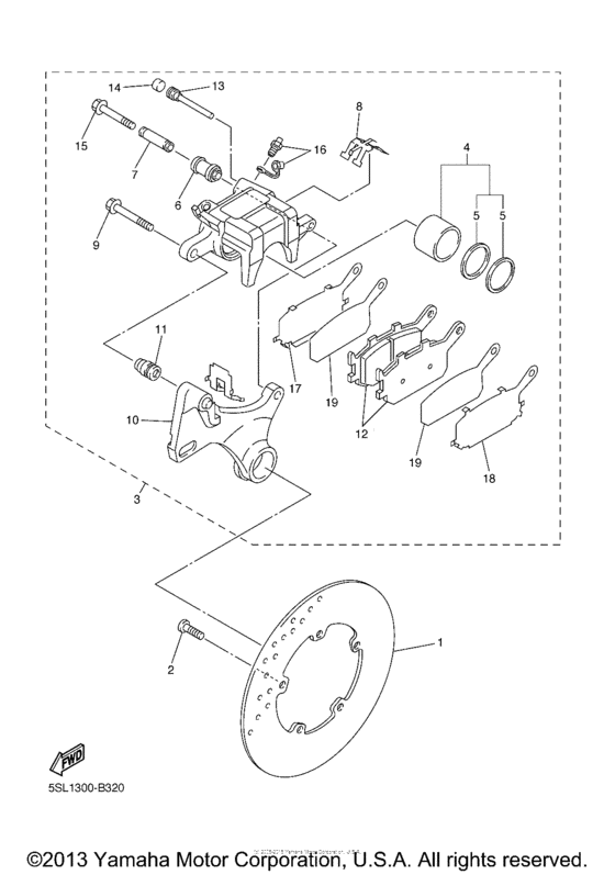 YZF-R6 Задний суппорт