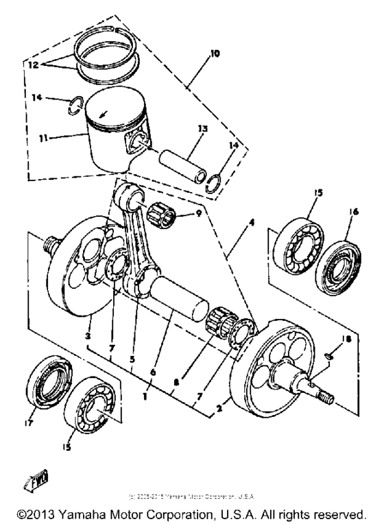 Crankshaft-piston
