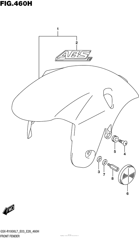 Front Fender (Gsx-R1000Al7 E33) (Ysf,yvz)