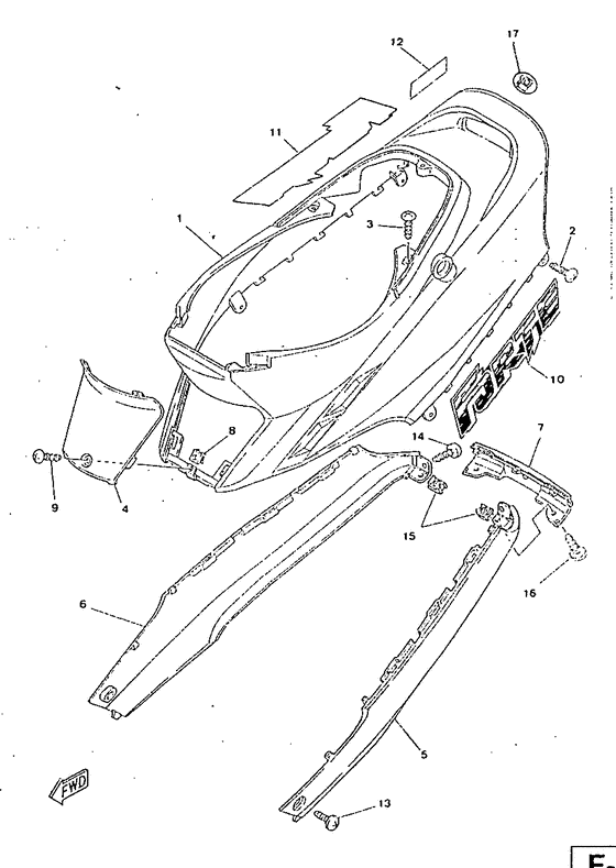 YA50R Боковые обтекатели