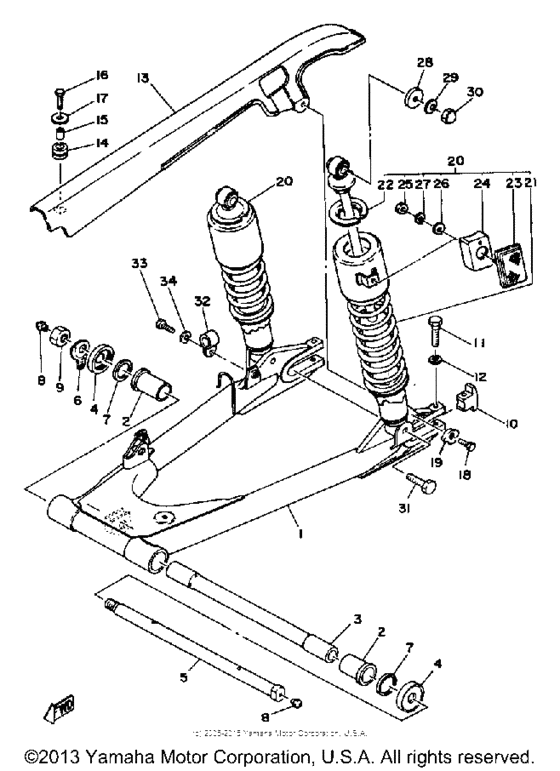 Rear arm-suspension