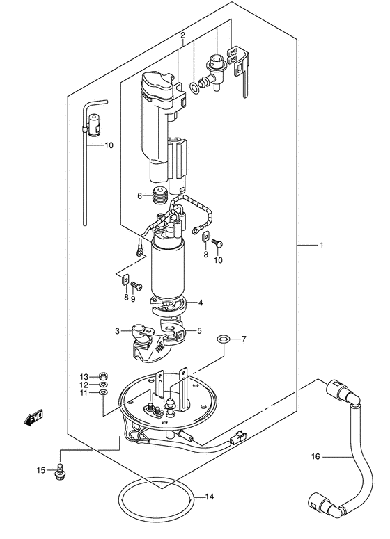 GSX-R600U1 Топливный насос