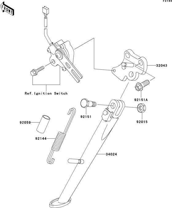 ZX900 Подножка
