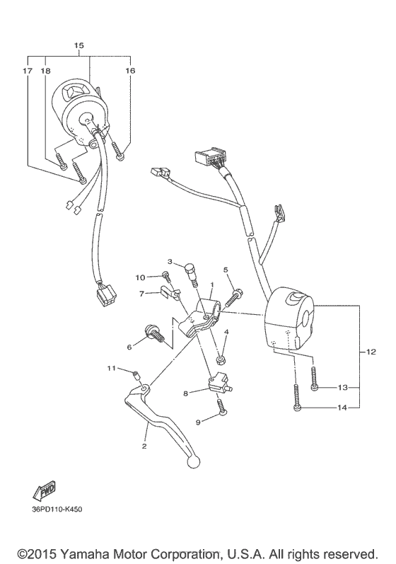 FZ6RGB Рулевые переключатели