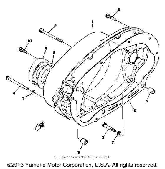 XS650SF Crankcase cover right