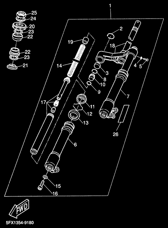 CW50RS Передняя вилка