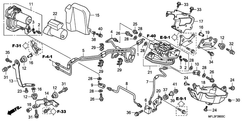 Front power unit/front va lve unit