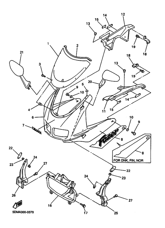 FZS600S Cowling comp