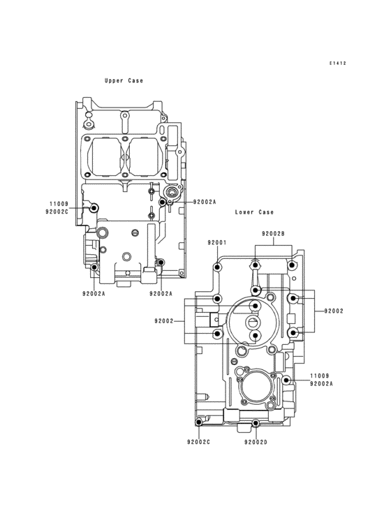 EX250 Болты крепления картера