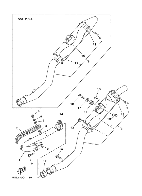 YZ250F Выхлопная система