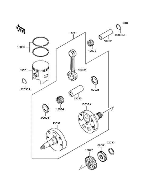 Crankshaft/piston