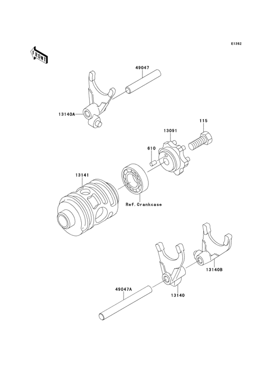 Change drum/shift fork
