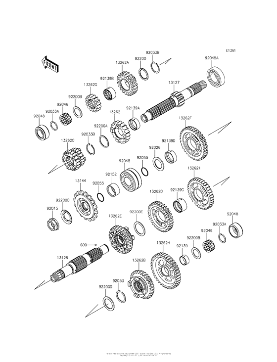 ZX636 Трансмиссия