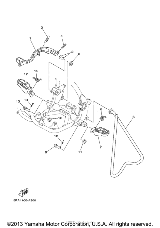 YZ85Z Подножки