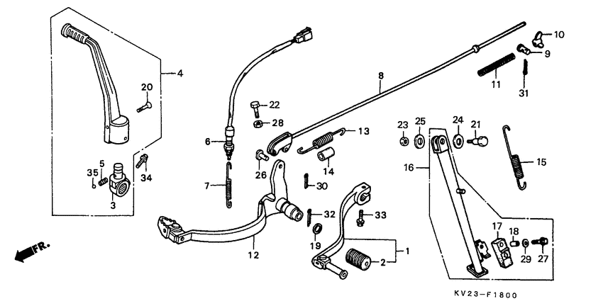 Pedal/ kick starter arm