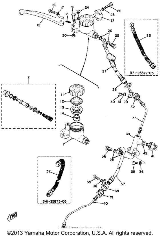 Master cylinder brake hose