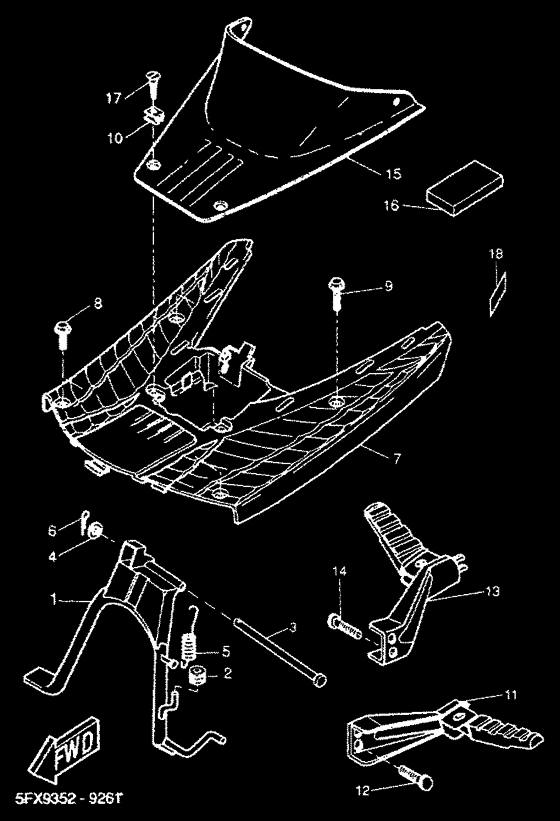 CW50RS Support & repose pied