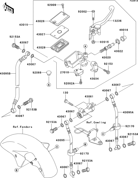 ZX1200 Front master cylinder(c3 / c4)