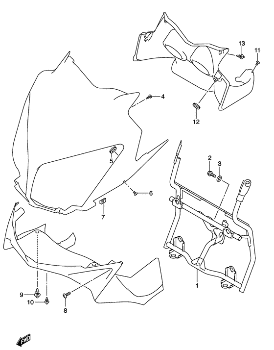 Cowl body installation parts
