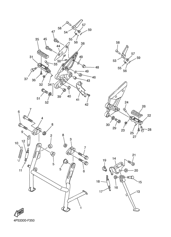 FZ6-SA Soporte & apoyapie