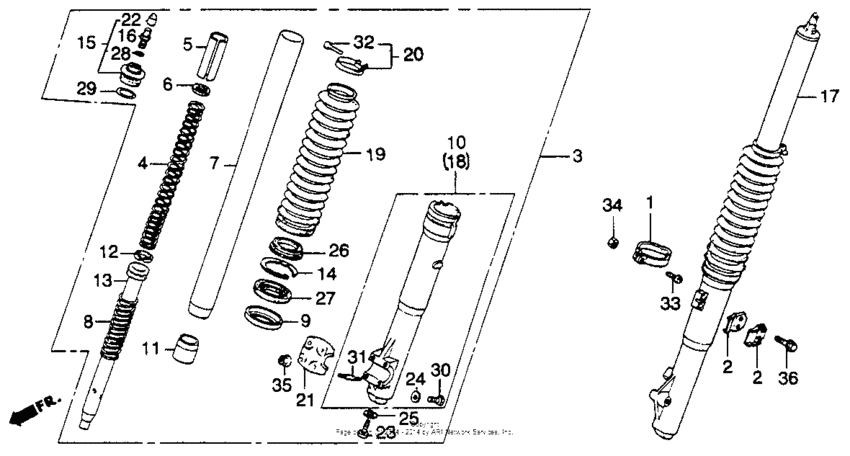 Front fork 82-83