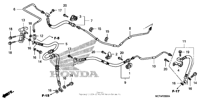 Rear brake pipe (fsc600d)