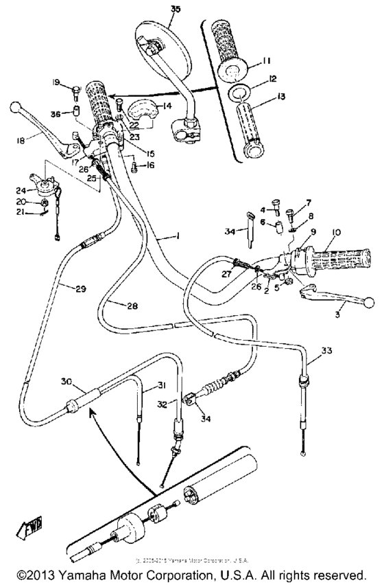 Handle and wire